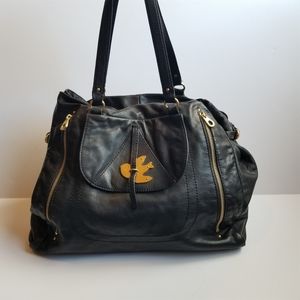 Marc Jacobs Petal To The Metal Bird Hobo Bag Black
